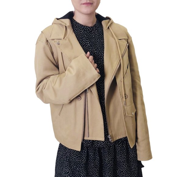 Helmut Lang buildout twill moto hooded jacket - Picture 3 of 5